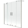 Mexen Velar Duo Duschwand 2-flügelig, verschiebbar 160 x 150 cm, transparent, gebürsteter Nickel - 896-160-000-02-97