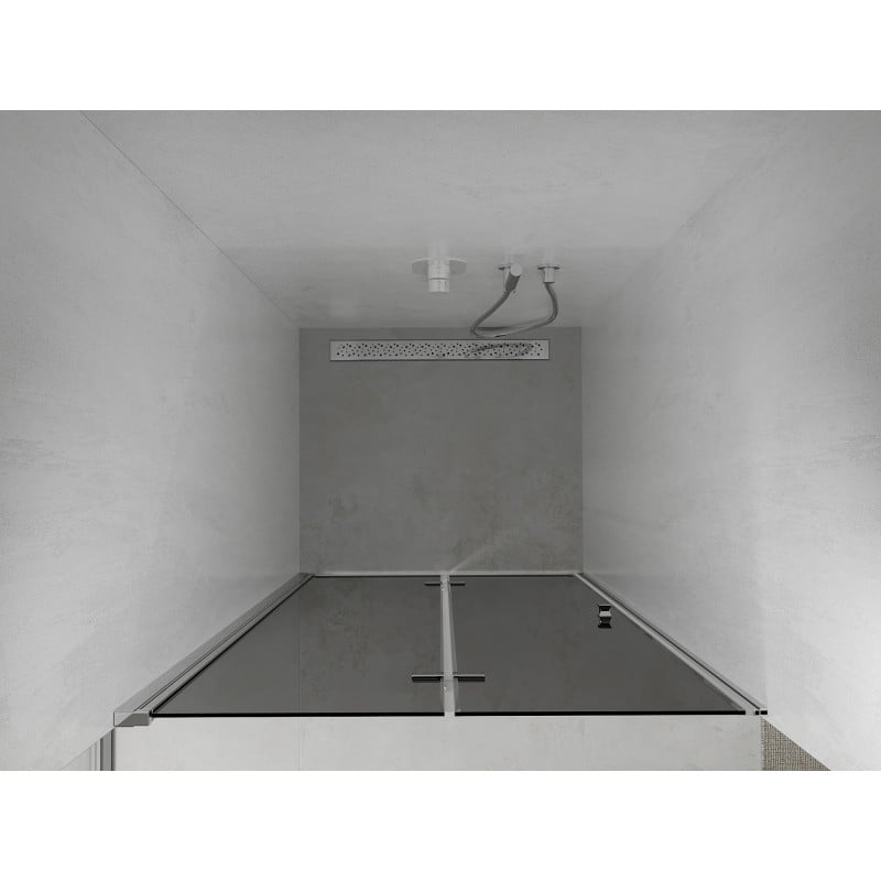 Mexen Lima faltbare Duschabtrennung 70 cm, Graphit, Chrom - 856-070-000-01-40