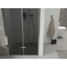 Mexen Lima faltbare Duschabtrennung 90 cm, graphit, chrom - 856-090-000-01-40