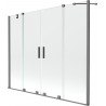 Mexen Velar Duo-Duschwand, 2-flügelig, verschiebbar, 170 x 150 cm, transparent, Gun Metal - 896-170-000-02-95