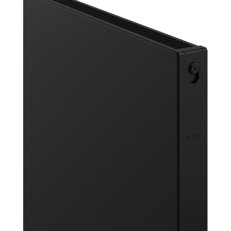 Mexen Flat CF11 Plattenheizkörper 400 x 1400 mm, Seitenanschluss, 777 W, schwarz - W411F-040-140-70