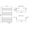 Mexen Apollo Badheizkörper 860 x 550 mm, 481 W, schwarz - W117-0860-550-00-70