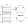 Mexen Apollo Badheizkörper 860 x 450 mm, 424 W, schwarz - W117-0860-450-00-70
