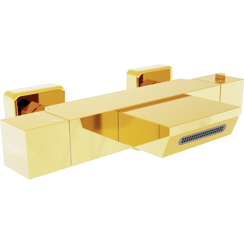 Mexen Cube Thermostatische Wannarmatur, gold - 77360-50