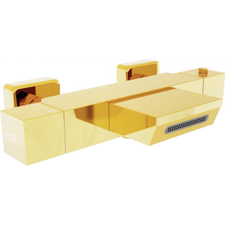 Mexen Cube Thermostatische Wannarmatur, gold - 77360-50