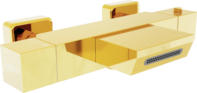 Mexen Cube thermostatische Wannenbatterie, Gold - 77360-50