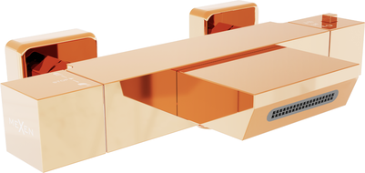 Mexen Cube thermostatische Badewannenarmatur, Roségold - 77360-60