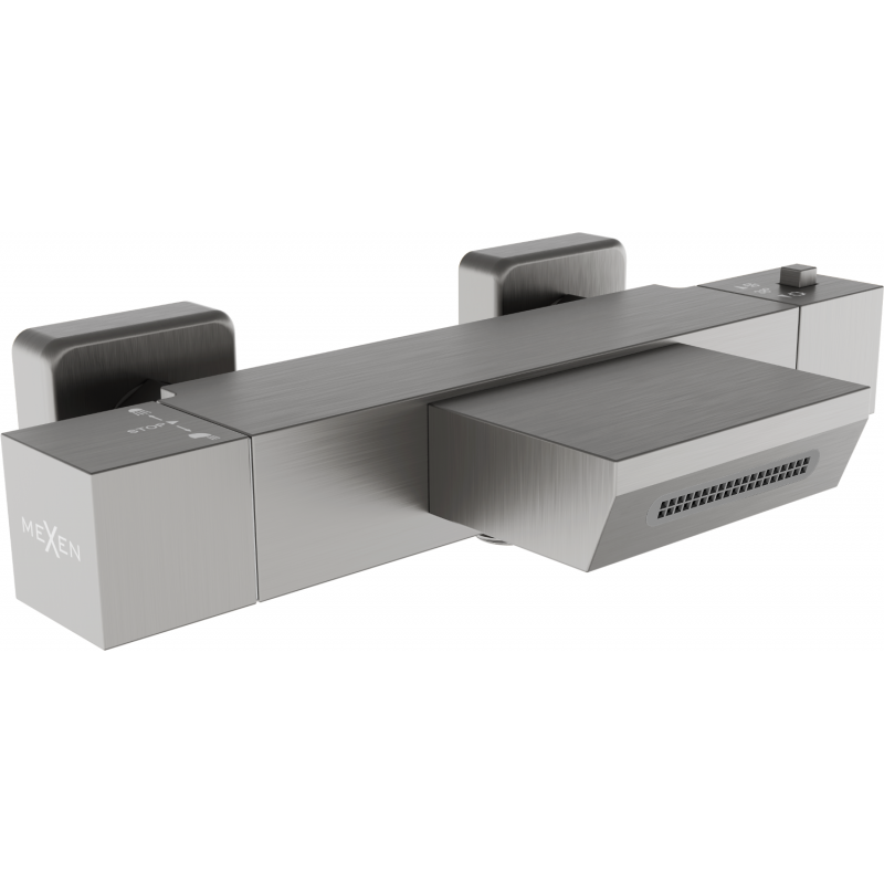 Mexen Cube Thermostat-Badewannenarmatur, Graphit - 77360-66