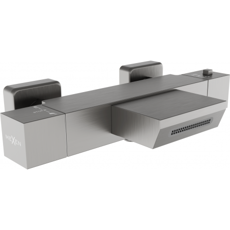 Mexen Cube Thermostat-Badewannenarmatur, Graphit - 77360-66