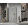 Mexen Lima faltbare Duschkabine 70 x 90 cm, transparent, gold - 856-070-090-50-00