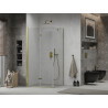Mexen Lima faltbare Duschkabine 100 x 90 cm, transparent, gold - 856-100-090-50-00