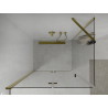 Mexen Lima faltbare Duschkabine 100 x 90 cm, transparent, gold - 856-100-090-50-00