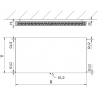 Mexen Flat CCF21 Plattenheizkörper 300 x 2000 mm, mittlerer unterer Anschluss, 1261 W, schwarz - W6C21F-030-200-70