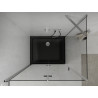 Mexen Lima faltbare Duschkabine 90 x 100 cm, transparent, Chrom + Duschwanne Flat, schwarz - 856-090-100-01-00-4070