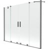 Mexen Velar Duo Wannenfaltwand 2-flügelig verschiebbar 190 x 150 cm, transparent, Gun Metal - 896-190-000-02-95