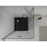 Mexen Lima faltbare Duschkabine 90 x 90 cm, transparent, Chrom + Duschwanne Flat, schwarz - 856-090-090-01-00-4070