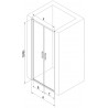 Mexen Exo Duschdoppeltüren 100 cm, transparent, Chrom - 814-100-000-01-00