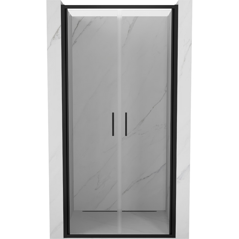 Mexen Exo doppelt schwenkbare Duschtüren 70 cm, transparent, schwarz - 814-070-000-70-00