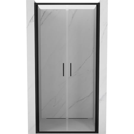 Mexen Exo doppelt schwenkbare Duschtüren 70 cm, transparent, schwarz - 814-070-000-70-00