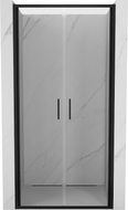 Mexen Exo Doppelt schwenkbare Duschabtrennung 90 cm, transparent, schwarz - 814-090-000-70-00