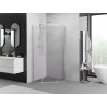 Mexen Exo-R fünfeckige Duschkabine, schwenkbar, 80 x 80 cm, transparent, Chrom - 812-080-080-01-00