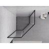 Mexen Exo-R fünfeckige Duschkabine mit Schwingtür 80 x 80 cm, transparent, schwarz - 812-080-080-70-00