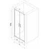 Mexen Exo Duschdoppeltüren 80 cm, transparent, Chrom - 8182-080-000-01-00
