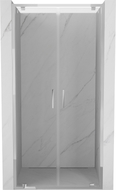 Mexen Exo Doppelt schwenkbare Duschabtrennung 100 cm, transparent, chrom - 8182-100-000-01-00