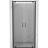 Mexen Exo doppelflügelige Duschkabinentür 80 cm, transparent, schwarz - 8182-080-000-70-00