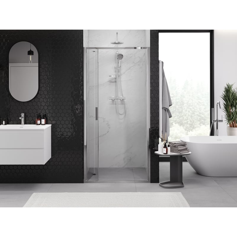 Mexen Exo Duschfaltür 60 cm, transparent, chrom - 816-060-000-01-00