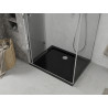 Mexen Lima faltbare Duschkabine 120 x 80 cm, transparent, Chrom + Flat Duschwanne, schwarz - 856-120-080-01-00-4070