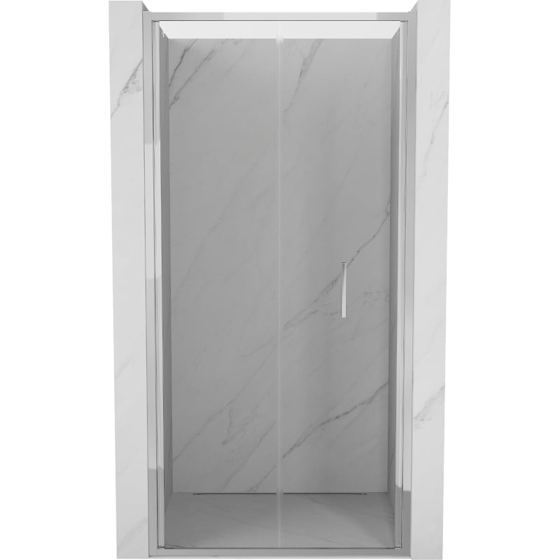 Mexen Exo Falttür für Dusche 90 cm, transparent, Chrom - 816-090-000-01-00
