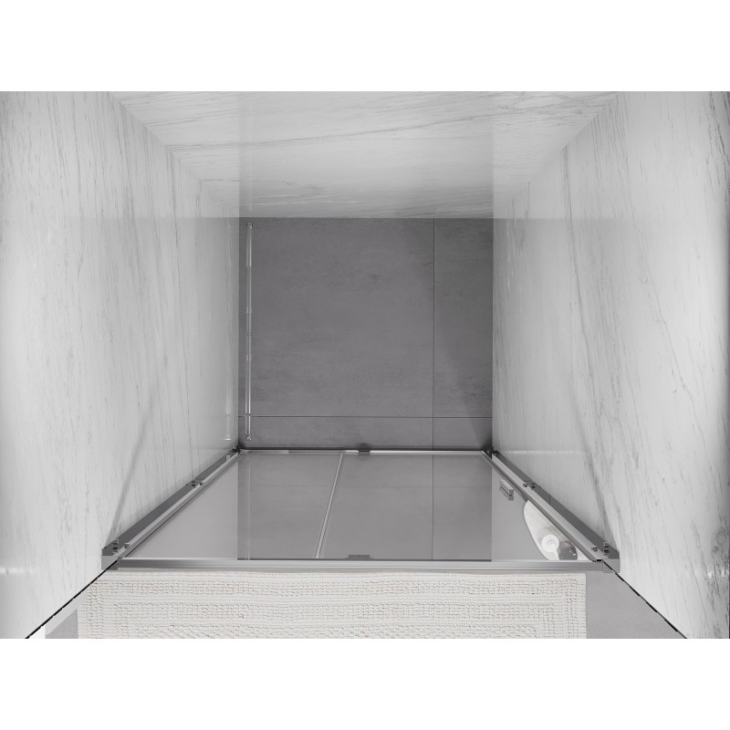 Mexen Exo Duschraumtür schwenkbar 100 cm, transparent, Chrom - 819-100-000-01-00