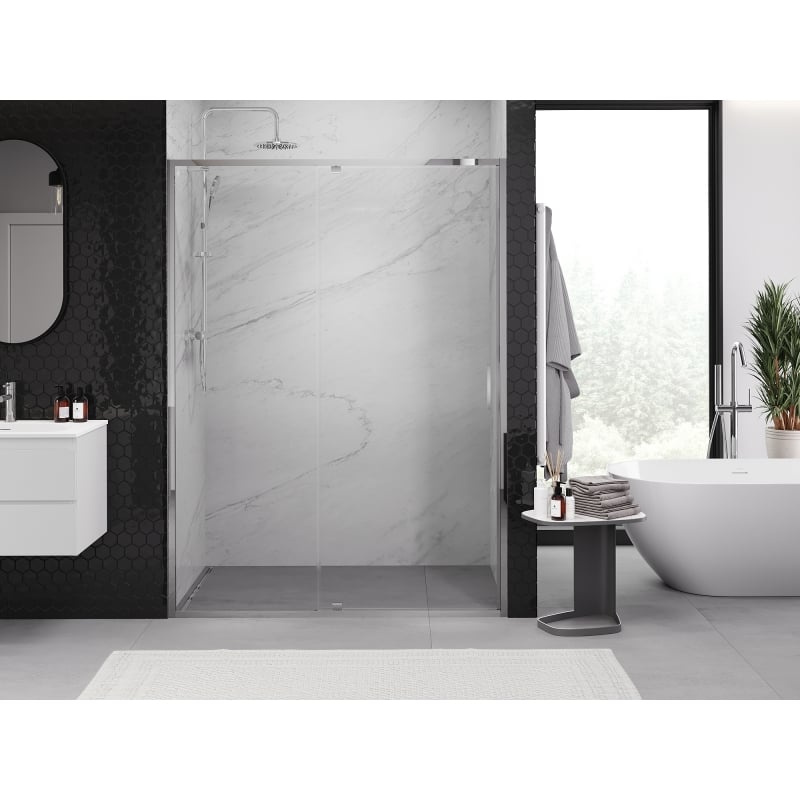Mexen Exo Duschabtrennung, 155 cm, transparent, Chrom - 819-155-000-01-00