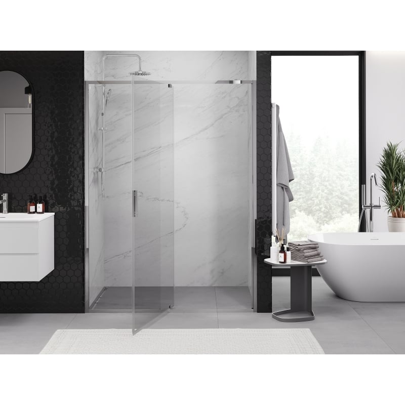 Mexen Exo Duschschwingtür 160 cm, transparent, Chrom - 819-160-000-01-00