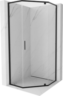 Mexen Exo fünfseitige Duschkabine, schwenkbar, 90 x 90 cm, transparent, schwarz - 812-090-090-70-00