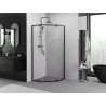 Mexen Exo fünfseitige Duschkabine, schwenkbar, 90 x 90 cm, transparent, schwarz - 812-090-090-70-00