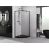 Mexen Exo-R Pentagonale Duschkabine schwenkbar 90 x 90 cm, transparent, schwarz - 812-090-090-70-00