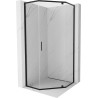 Mexen Exo fünfeckige Duschkabine 100 x 100 cm, transparent, schwarz - 812-100-100-70-00