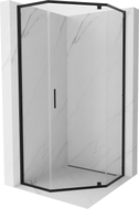 Mexen Exo fünfeckige Duschkabine 100 x 100 cm, transparent, schwarz - 812-100-100-70-00