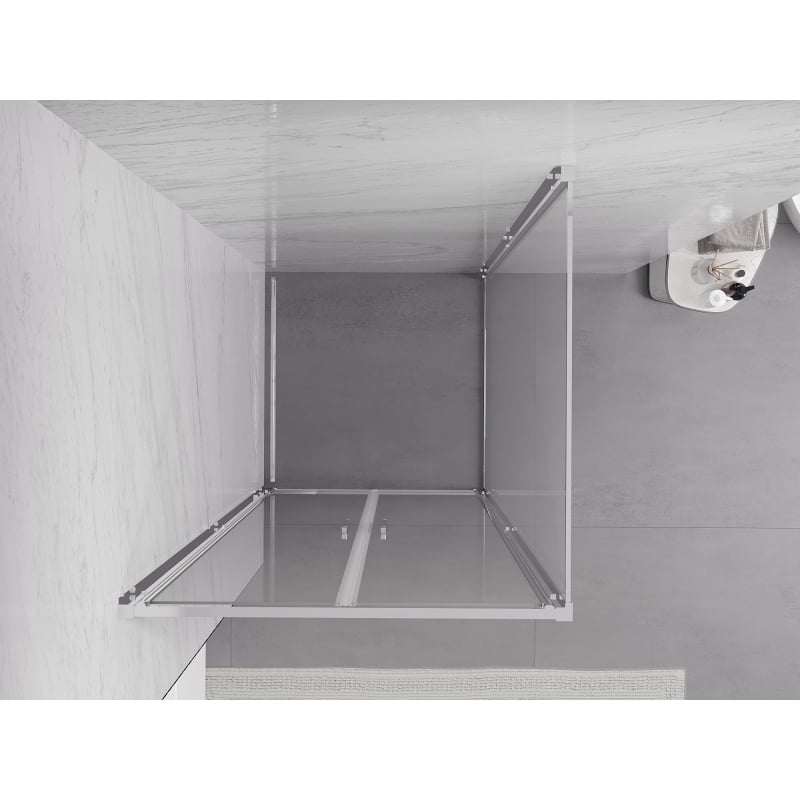 Mexen Exo Duschkabine schwenkbar 70 x 70 cm, transparent, Chrom - 814-070-070-01-00