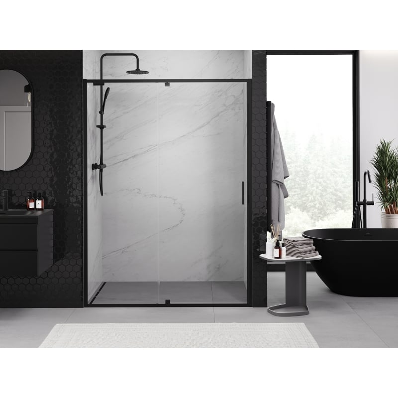 Mexen Exo Duschschwingtüren 155 cm, transparent, schwarz - 819-155-000-70-00