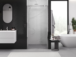 Mexen Exo Schiebetür Dusche 95 cm, transparent, Chrom - 8151-095-000-01-00