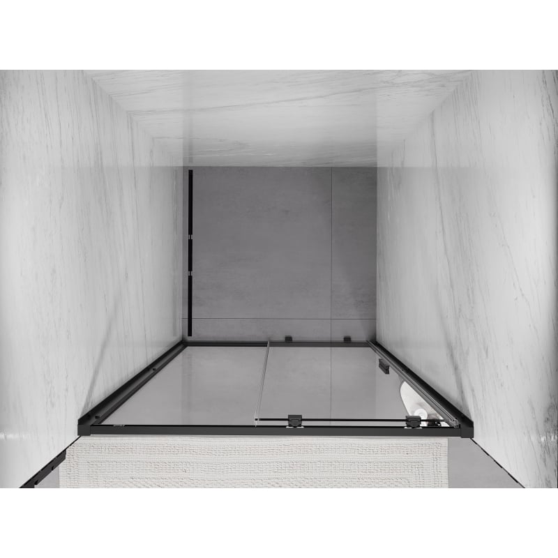 Mexen Exo Schiebetür für Dusche 105 cm, transparent, schwarz - 8151-105-000-70-00