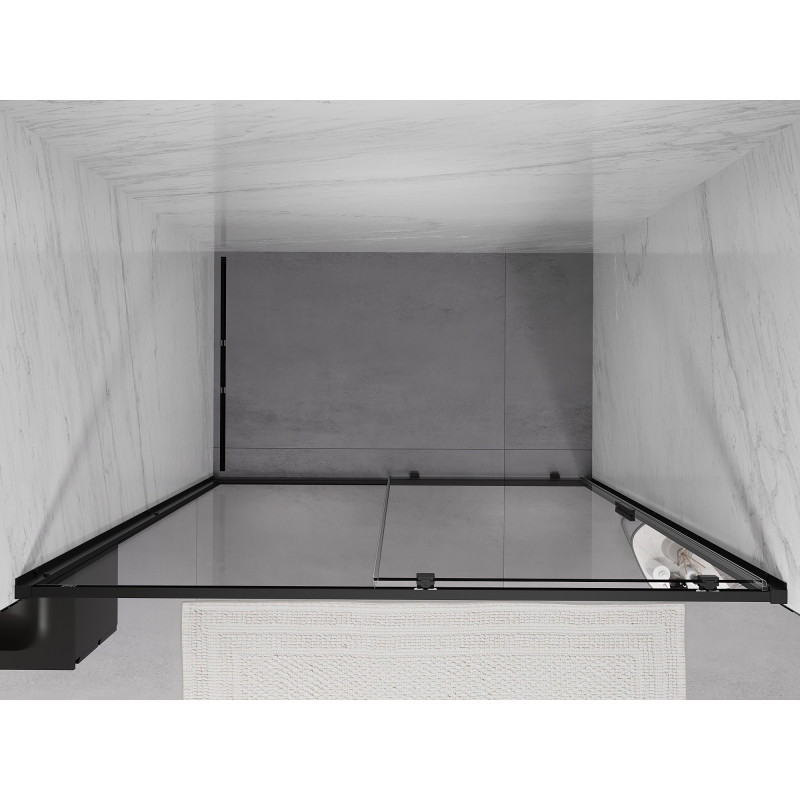 Mexen Exo Duschkabinentüren Schiebetüren 145 cm, transparent, schwarz - 8151-145-000-70-00
