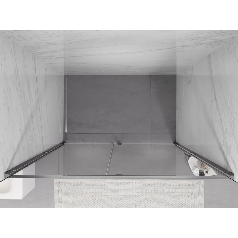 Mexen Exo-R schwenkbare Duschabtrennung 160 cm, transparent, chrom - 819-160-000-01-00