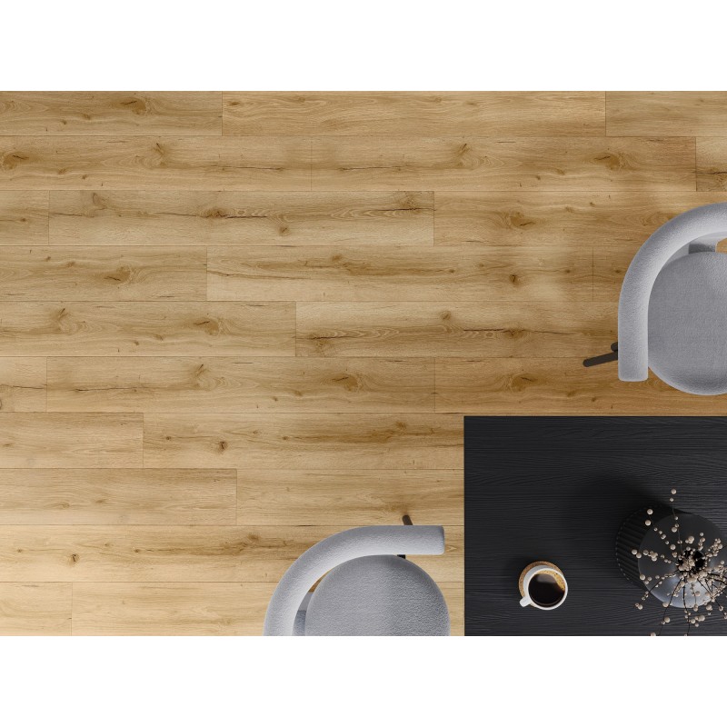 Mexen Beaver Creek Vinylböden 1227 x 187 mm LVT Dryback 2,5 mm, PVC-Unterlage, 4 V-Fuge, Eiche - F1302-1227-187-255-4V1-01