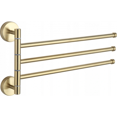 Mexen dreifacher schwenkbarer Handtuchhalter, gold - 7039243-50