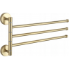 Mexen dreifacher schwenkbarer Handtuchhalter, gold - 7039243-50
