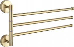 Mexen dreifacher schwenkbarer Handtuchhalter, gold - 7039243-50